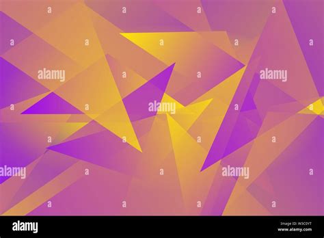 abstract geometric pink, purple and yellow triangle overlay vector background Stock Vector Image ...