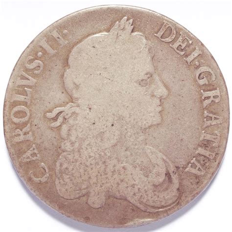 1664 King Charles II Silver Crown - Numismax