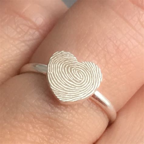 Fingerprint Ring Fingerprint Jewelry Handwriting Ring | Etsy