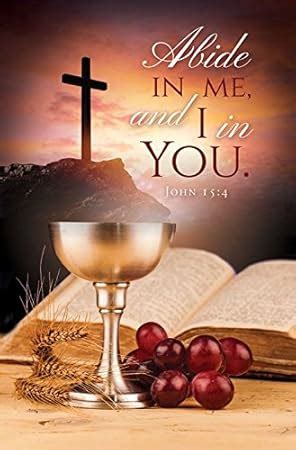 Communion Bulletin -Abide in Me and I in You KJV - (Package of 100) : Amazon.ca: Office Products