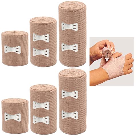 6 Cotton Elastic Bandage Adhesive First Aid Wrap Flexible Sports Tape Assorted - Walmart.com