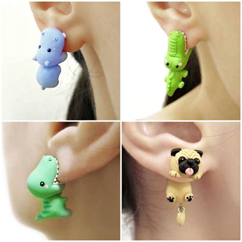 Cute Animal Jewelry Earrings - Dogs And Cats Wallpaper