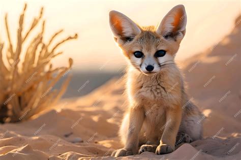 Premium AI Image | desert foxe that have adapted to life in arid environments