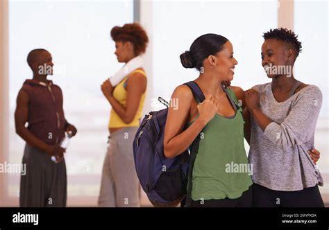 Friends and dance partners. a group of people practicing in a dance ...