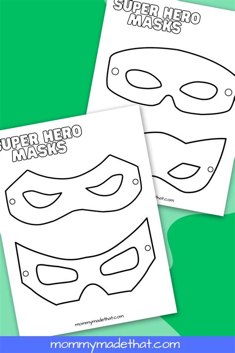 Superhero Mask Templates (Lots of Free Printables!)