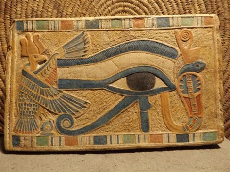 Egyptian eye of Horus - Egyptian painting - wall relief sculpture / art | Ancient egyptian ...