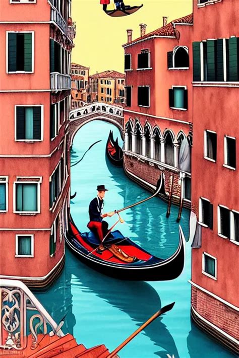 a venice gondola levitating over a canal in venice, | Stable Diffusion ...