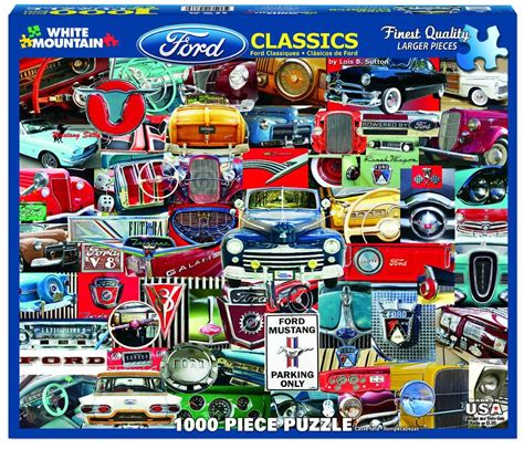 FORD CLASSICS - 1000 Piece Jigsaw Puzzle | 車 イラスト, イラスト