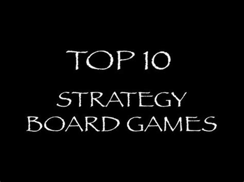 My Top 10 Favorite Strategy Board Games - YouTube