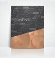 Restaurant menu design on wood background Vector Image