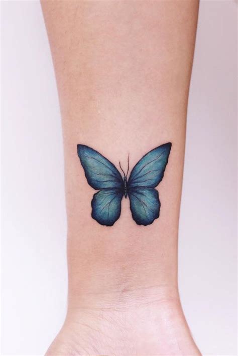 65 Beautiful Butterfly Tattoo Ideas to Decorate Your Body | Blue butterfly tattoo, Butterfly ...