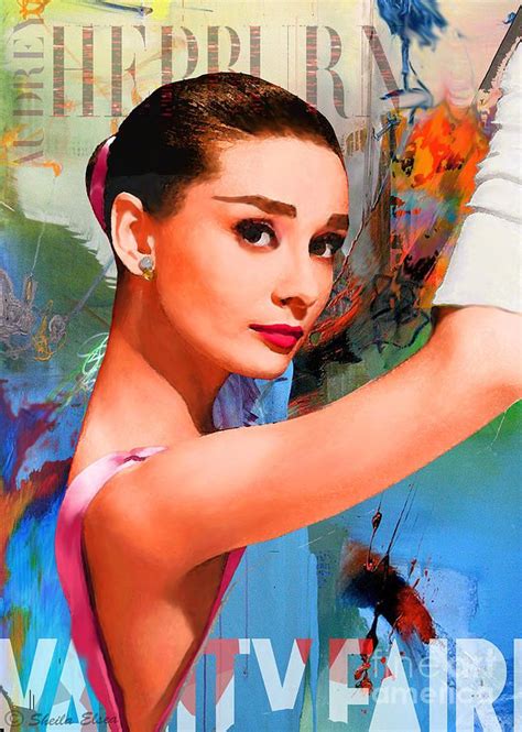 Audrey Hepburn Painting - Audrey Hepburn Vanity Fair by Sheila Elsea | Audrey hepburn painting ...