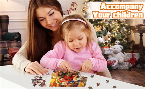 Amazon.com: Jigsaw Puzzles 1000 Pieces for Adults, Christmas Puzzle, Fun Oil Painting Animal ...