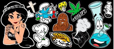 11 Weed Marijuana Cannabis Parody Vinyl Stickers | eBay