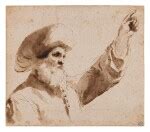 A Man Wearing a Turban in Profile to the Left, Raising His Left Hand, Bust-Length | The Estate ...