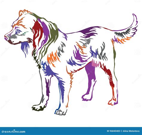Colorful Decorative Standing Portrait of Dog Russian Toy Terrier Stock Vector - Illustration of ...