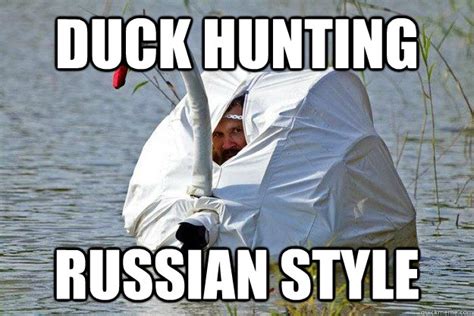 Duck Hunting Russian Style - Swan suit - quickmeme