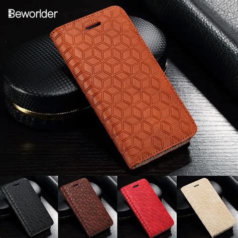 Beworlder For Apple iPhone 5S Case Emboss Lattice Leather Case TPU ...