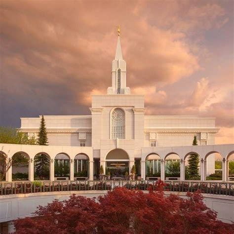 Bountiful Temple Sunset Over The Valley Panoramic - LDS Temple Pictures ...