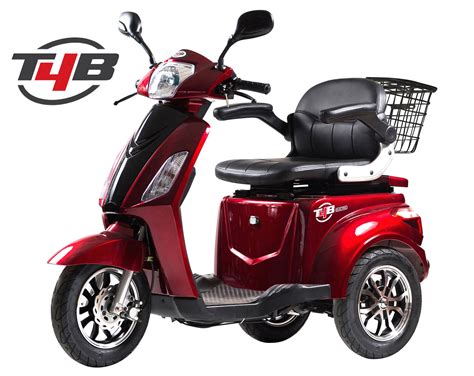 T4B LU-500W Mobility Electric Recreational Outdoors Scooter 48V20AH with Three Speeds, 14/22 ...