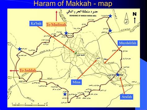 Haram boundary map - Map of haram boundary (Saudi Arabia)