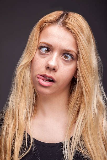 Royalty Free Cross Eyed Women Sticking Out Tongue Behavior Pictures ...