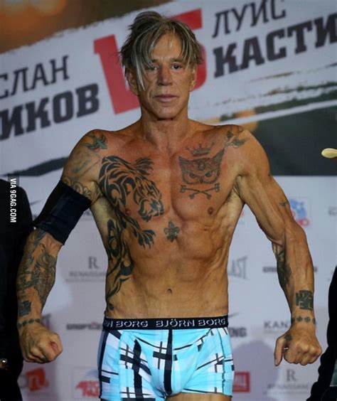 At the age of 62, Mickey Rourke is making his boxing comeback. - 9GAG