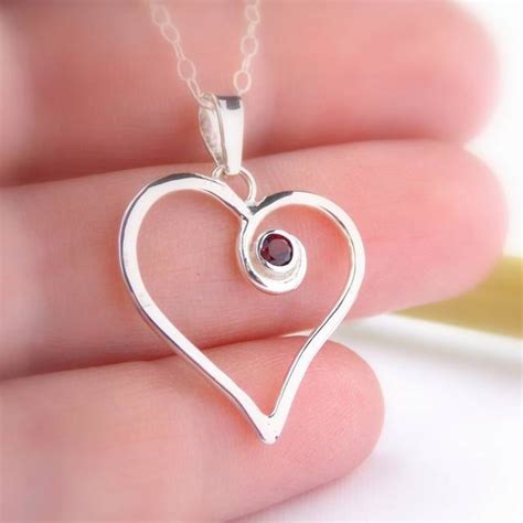 Heart Necklace: 'always in My Heart' Sterling Silver - Etsy