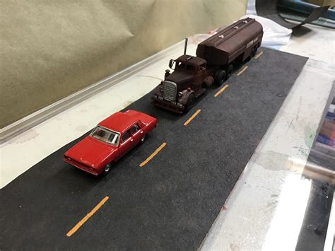 Duel truck chase scene - WIP: Dioramas - Model Cars Magazine Forum