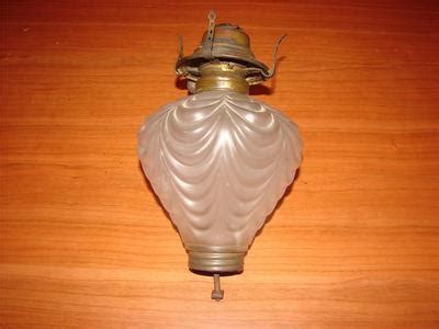 ANTIQUE FROSTED GLASS DRAPE OIL LAMP~PARTS | #410126893