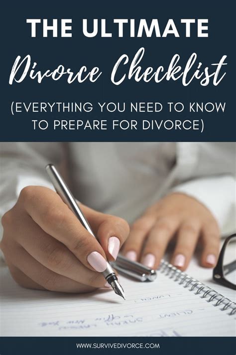 The Ultimate Divorce Checklist for 2019 (How to Prepare) | Survive Divorce | Preparing for ...