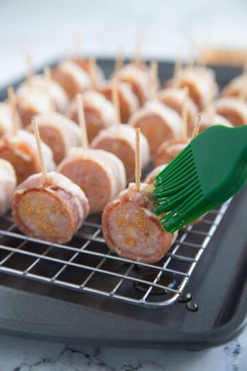 Bacon Wrapped Sausage Bites - Fun Money Mom