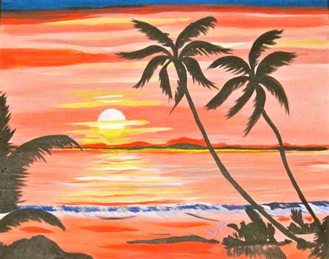 Hawaiian Sunset Painting by Phyllis Kaltenbach - Fine Art America