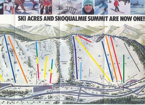 vintage snoqualmie summit trail map | Trail maps, Snoqualmie, Skiing