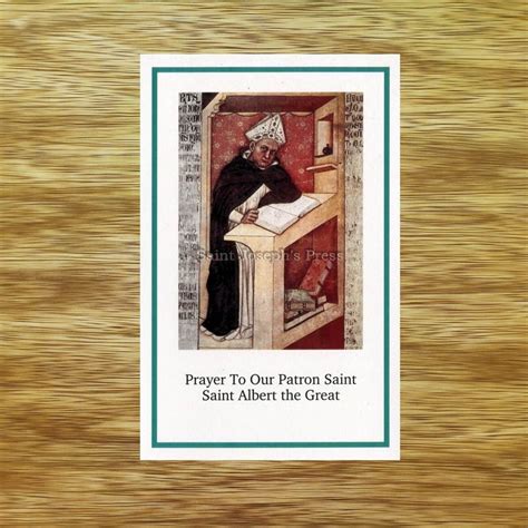 Patron Saint Holy Card - St. Albert the Great - Saint Joseph's Press