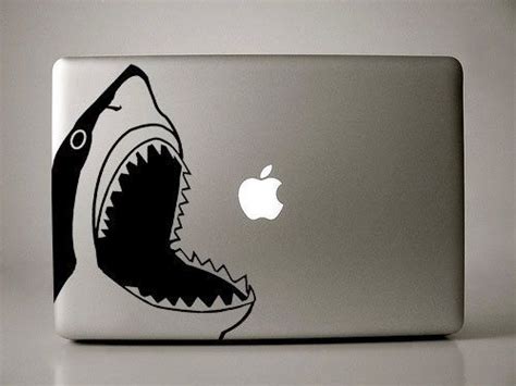 Thaddius the Shark Decal Macbook Laptop Macbook Pro Decal, Macbook Air Stickers, Computer Decal ...