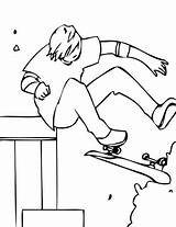 Skateboarding 5 coloring Page sketch template