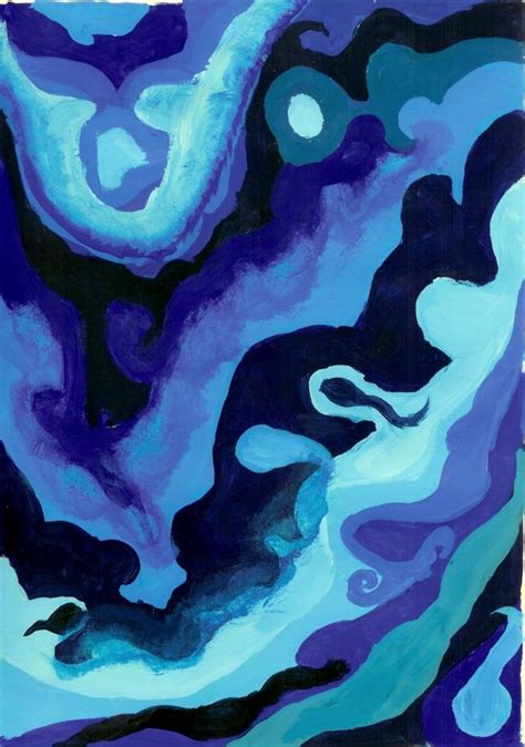 blue monochromatic painting by pianocrazee | Monochromatic painting, Monochromatic paintings ...