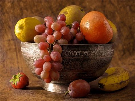 A Fruit Bowl Still Life, with natual light and textured background. | Fruit drinks recipes ...