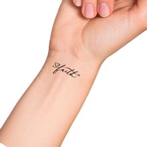 Faith Heart Temporary Tattoo / Religious Tattoo - Etsy