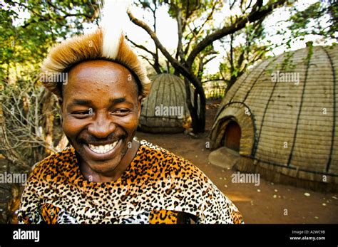 People Zulu man in traditional dress Model released Lesedi Cultural Stock Photo, Royalty Free ...