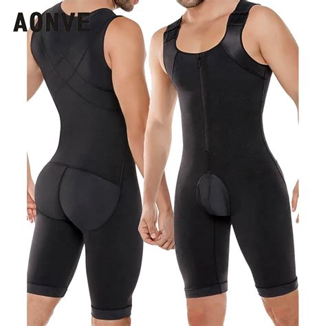 Aonve Men Bodysuit Body Modeling Shapewear Full Body Cover Shaper Plus ...