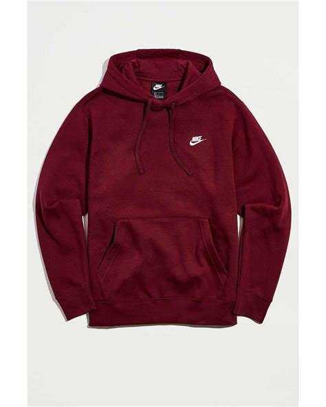 Nike Sportswear Club Fleece Hoodie Sweatshirt in Red for Men | Lyst