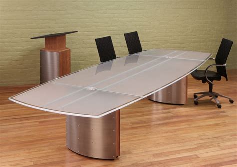 Glass Top Conference Room Table - Glass Designs