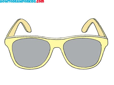 How to Draw Sunglasses - Easy Drawing Tutorial For Kids