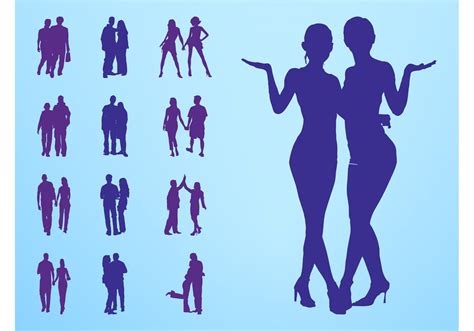 People In Couples Silhouettes - Download Free Vector Art, Stock Graphics & Images
