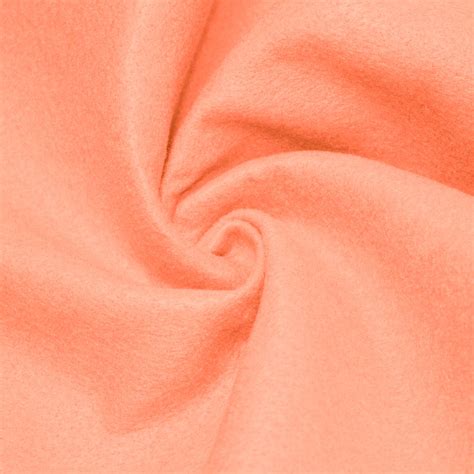 Peach solid Acrylic Felt Fabric | iFabric