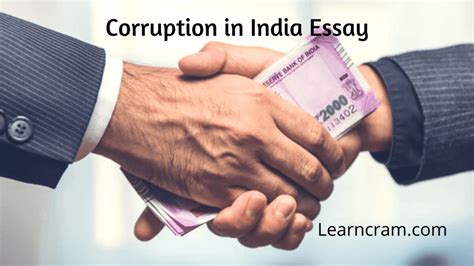 Corruption in India Essay | Essay on Corruption in India for Students and Children in English ...