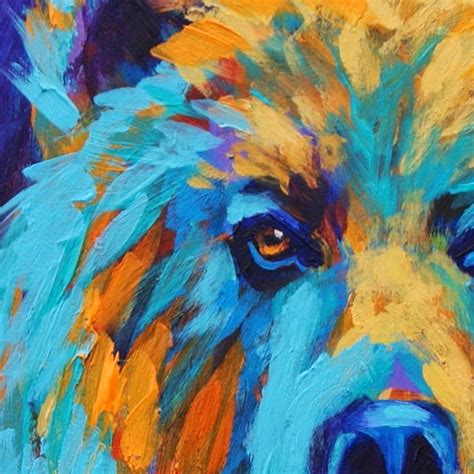 California Artwork: Colorful Animal Art, Grizzly Bear Painting by ... Visit our art'shop here ...