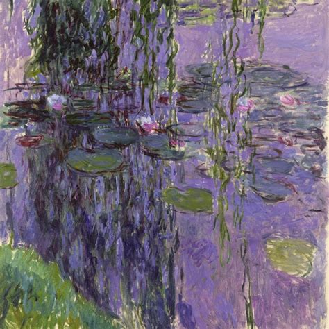 Nympheas, 1916-19 Purple Impressionist Water Lilies Painting Print Wall ...